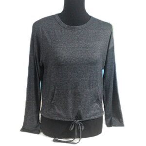 Caution to the Wind Top Sweatshirt Kangaroo Pocket Gray Size Small